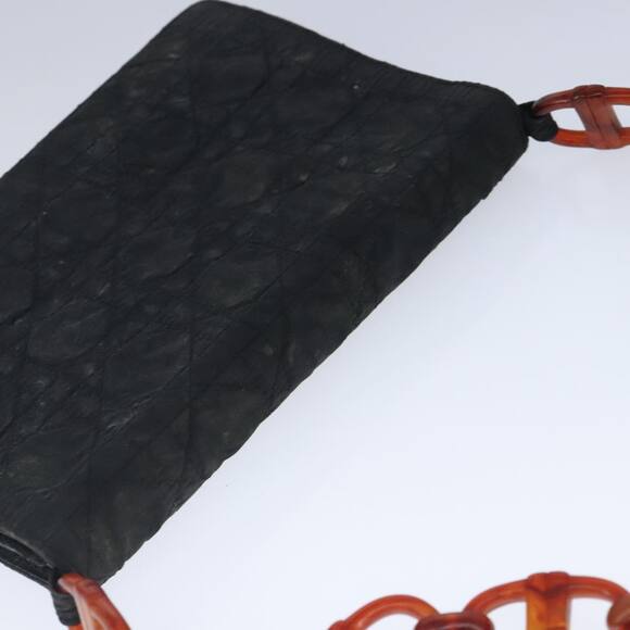 DIOR Canage Chain Shoulder Bag Nylon Black - Picture 6 of 13